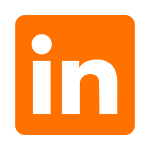 Linkedin logo orange