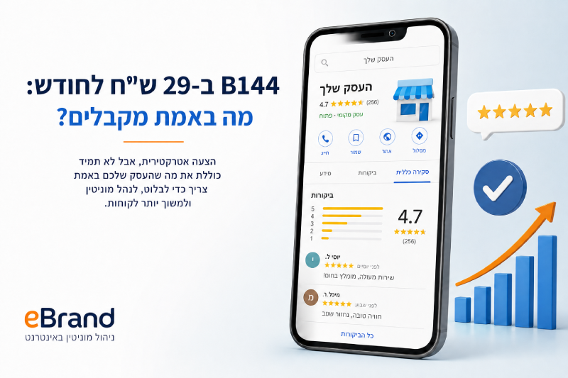 ניהול ביקורות דרך B144